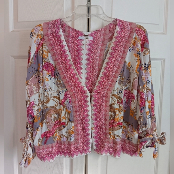 Free People Catch Me If You Can Boho Top in Ivory. Size S. - Picture 5 of 12